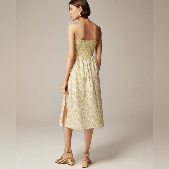 J. Crew Paloma Yellow Floral Dress - Made with Liberty Fabric - Picture 2 of 16